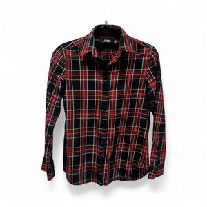 Ralph Lauren Red and Black Plaid Casual Shirt